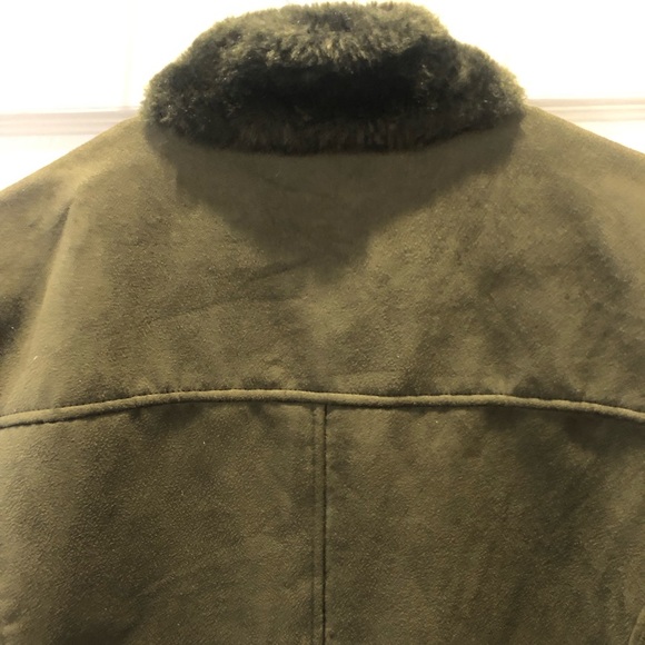 Lady Hathaway Green Faux Suede Jacket XL - Picture 4 of 14